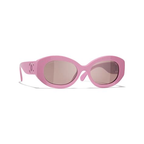 chanel oval sunglasses pink